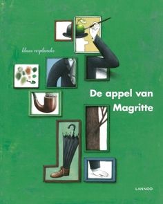 On a green surface several paintings with references to the work of Belgian painter Magritte form together a human body.