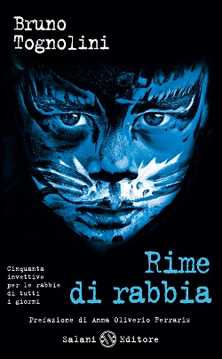 The picture shows the face of a boy with painted tribal and animal-like signs. The face emerges from a black background