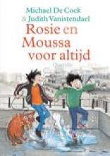 Rosie en Moussa voor altijd A boy and a girl are playing in a puddle on a rooftop