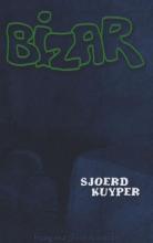 Dark blue cover with in glow in the dark letters the title "Bizar"
