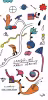 Many small colored objects on a white background